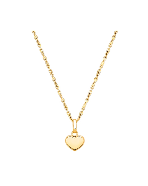 Modern Heart, Teen&#039;s Necklace for Girls - 14K Gold