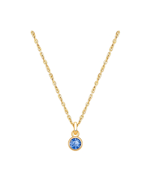 tB® Birthstone, Children&#039;s Personalized Necklace for Boys (All 12 Crystal Birthstones Available) - 14K Gold