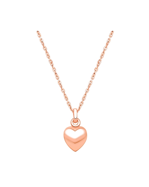 Power of Love, Teen&#039;s Heart Necklace for Girls - 14K Rose Gold