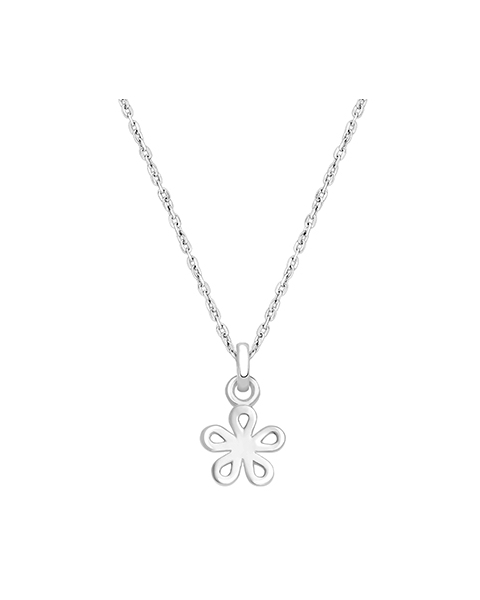 Daisy Dear, Children&#039;s Flower Necklace for Girls - 14K White Gold