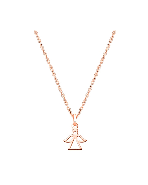 Angel of Heaven, Children&#039;s Necklace for Girls - 14K Rose Gold