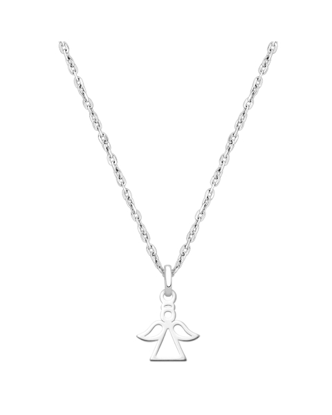 Angel of Heaven, Children&#039;s Necklace for Girls - 14K White Gold