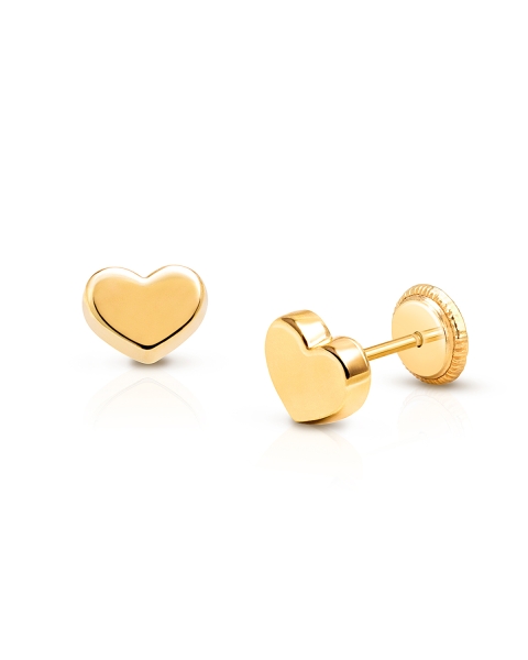 Modern Heart Children&#039;s Screw Back Earrings
