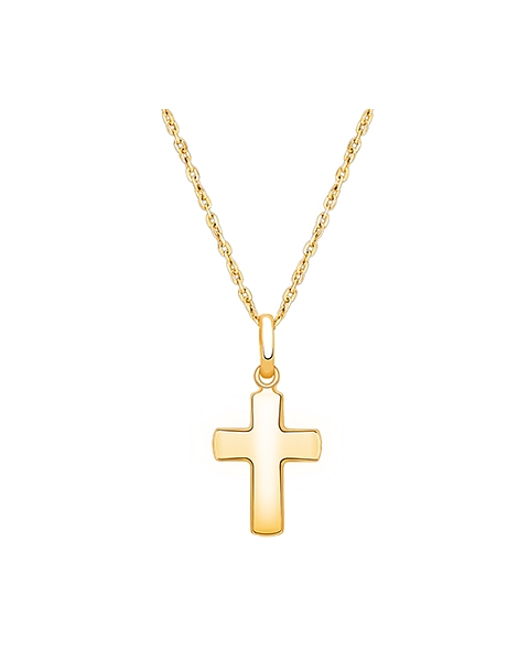 Regal Cross, Children&#039;s Necklace for Girls - 14K Gold