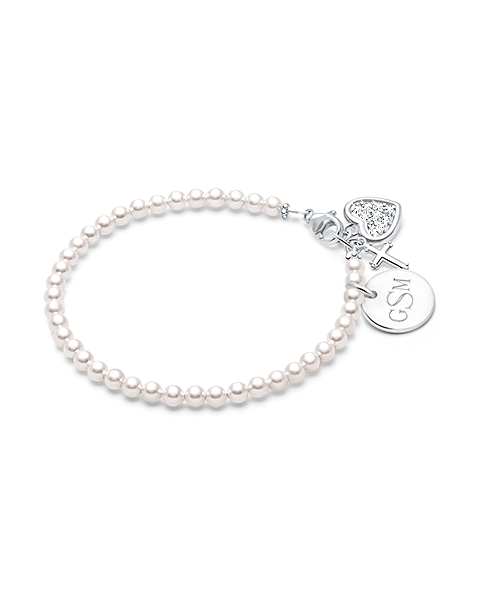 4mm Cultured Pearls, Mother&#039;s Beaded Bracelet for Women - Sterling Silver