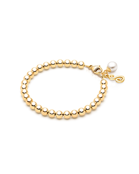 4mm Tiny Blessings Beads, Teen&#039;s Beaded Bracelet - 14K Gold