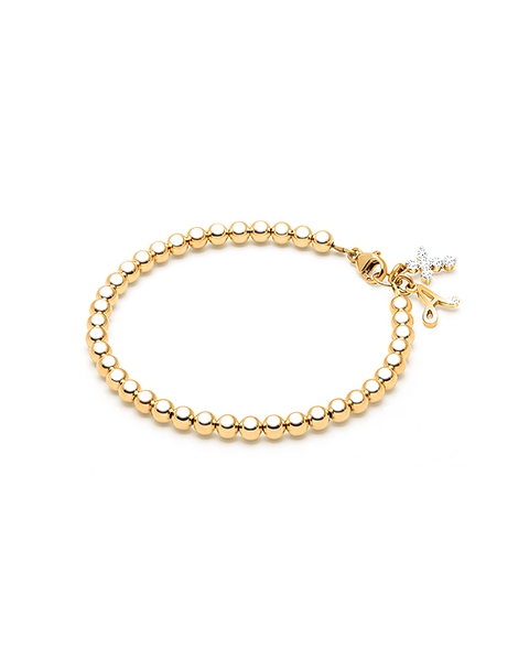 4mm Tiny Blessings Beads, Communion Beaded Bracelet for Boys - 14K Gold