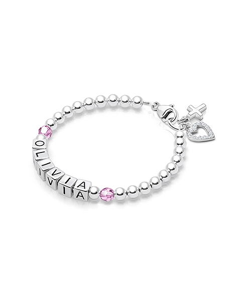 Birthstone Name Bracelet For Girls
