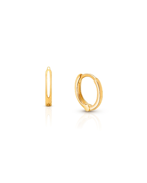 9mm Classic Huggie Hoops, Baby/Children&#039;s Earrings - 14K Gold