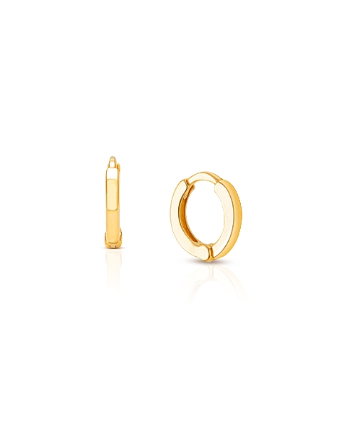 9mm Modern Huggie Hoops, Baby/Children&#039;s Earrings - 14K Gold