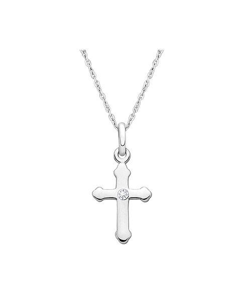 A Child&#039;s Faith, Children&#039;s Cross Necklace for Girls - Sterling Silver