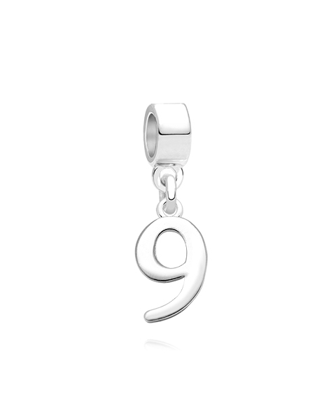 &quot;She is on Cloud 9!&quot; - Silver #9 Birthday Charm.