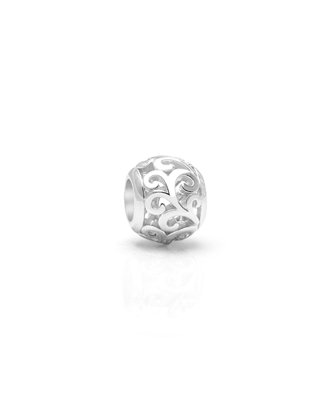 Angelic feathers floating through this charm are just Heavenly.