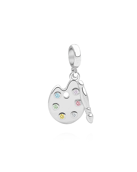 She paints with the colors of the wind! A charm for the little artist.