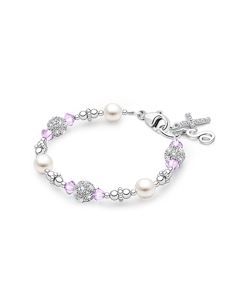 Birthstone Bracelet for Girls Christening/Baptism