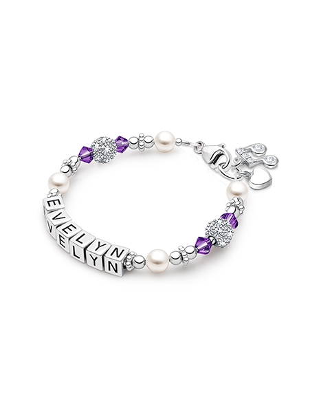 Birthstone Name Bracelet for Teen Girls