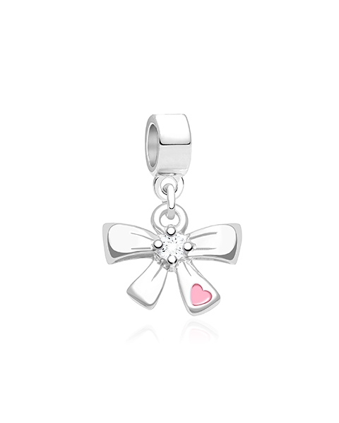 Bow-u-tiful You, Sterling Silver and Enamel Bow - Adoré™ Pendant