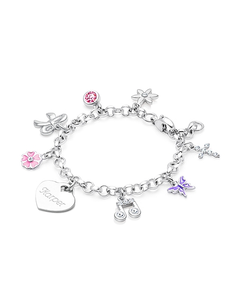 Design Your Own Baby/Children&#039;s Classic Charm Bracelet for Girls (INCLUDES Engraved Charm) - Sterling Silver