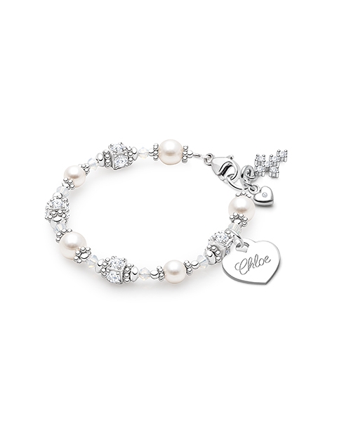 Personalized Engraved Bracelet for Girls Christening/Baptism