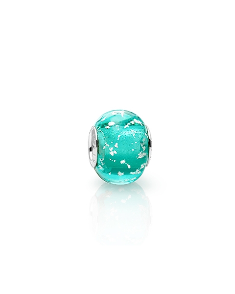 December Birthstone, Sterling Silver and Blue Zircon Murano Glass (Hand Made in Italy) - Children&#039;s Adoré™ Charm