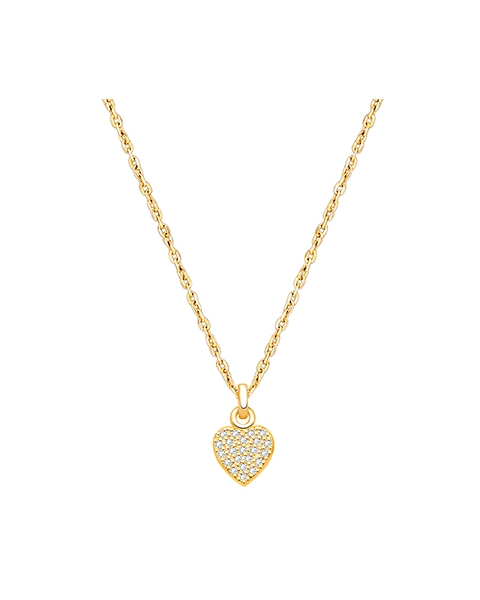 From the Heart with Genuine Diamonds, Children&#039;s Necklace for Girls - 14K Gold