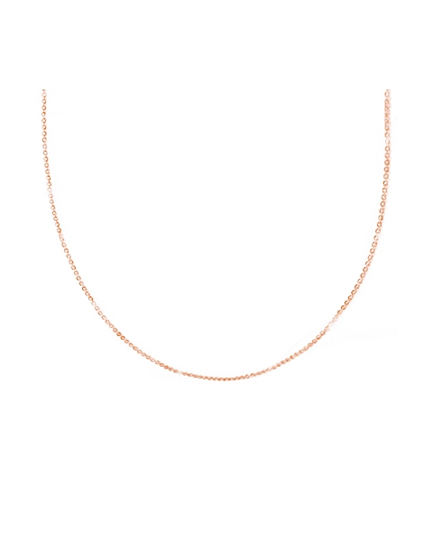 Individual Necklace Chain, Extendable Diamond Cut Cable Chain - 14K Rose Gold