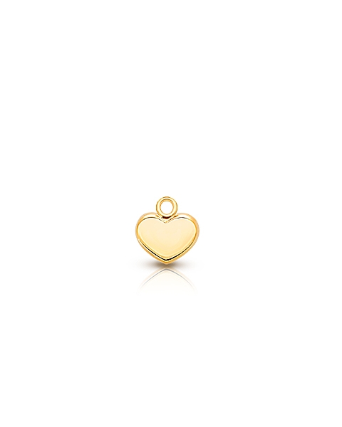 Heart - Modern Baby/Children&#039;s Individual Charm (Add to Your Existing Bracelet or Necklace) - 14K Gold