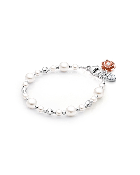 Little Lady, Baby/Children’s Beaded Bracelet for Girls - Sterling Silver