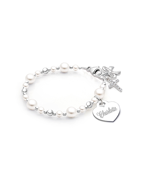 Timeless Pearls Bracelet for Girls Christening/Baptism