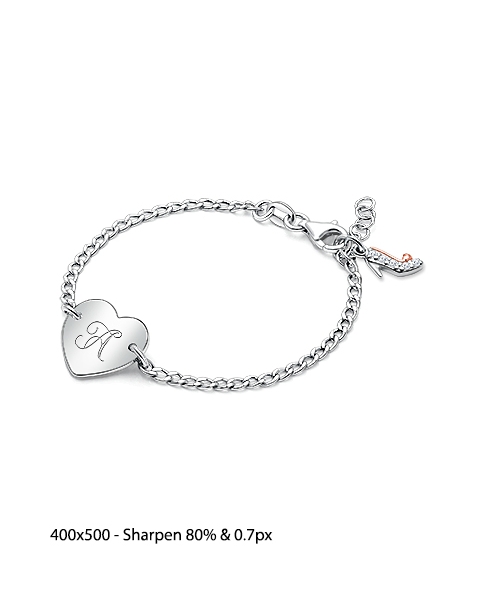 tB® Signature Crystal™ White Opal Baby/Children’s Engraved Bracelet for Girls - Sterling Silver
