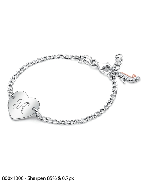 tB® Signature Crystal™ Sweet Pink Baby/Children’s Engraved Bracelet for Girls - Sterling Silver