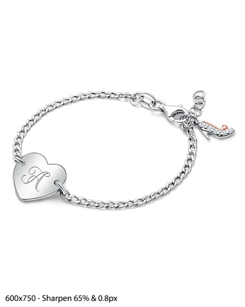 tB® Signature Crystal™ Trademark Blue Baby/Children’s Engraved Bracelet for Girls - Sterling Silver