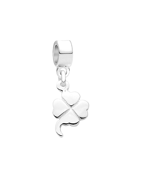 Lucky Clover, Sterling Silver Four-Leaf Clover - Children&#039;s Adoré™ Dangle Charm