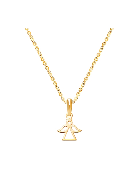 Angel of Heaven, Communion Children&#039;s Necklace for Girls - 14K Gold