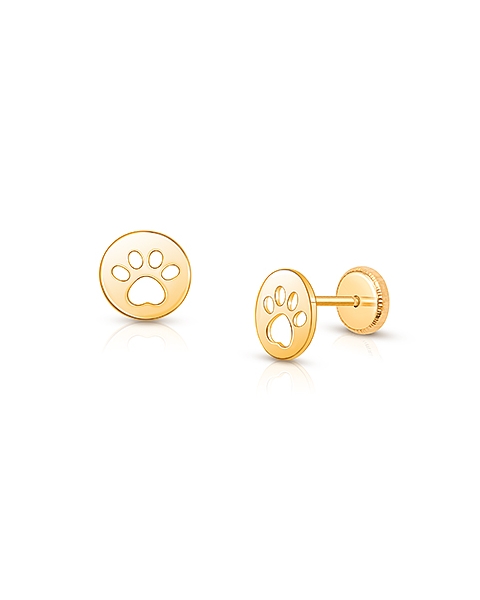Animal Paw Print Earrings for Kids with Pets