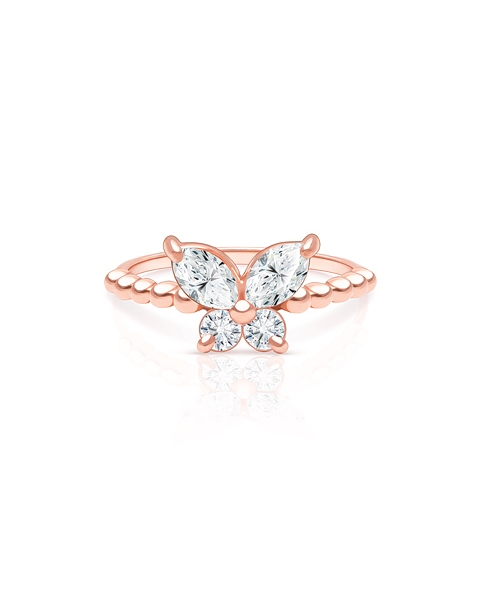 Rosabella™ Butterfly, Clear CZ Children&#039;s Ring for Girls - Sterling Silver