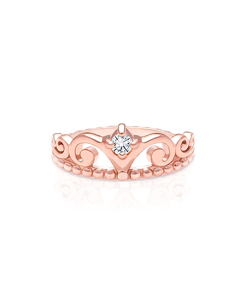 Rosabella™ Royalty, Clear CZ Crown, Children&#039;s Ring for Girls - Sterling Silver