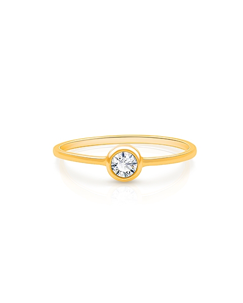 Genuine diamond 14k gold ring for kids
