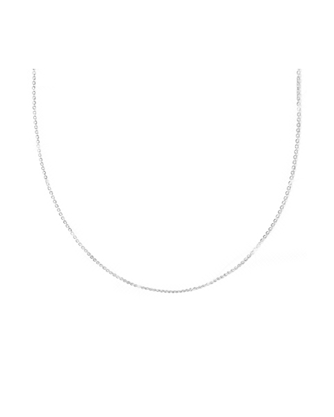 Individual Necklace Chain, Extendable Italian Made Diamond Cut Cable Chain - Sterling Silver