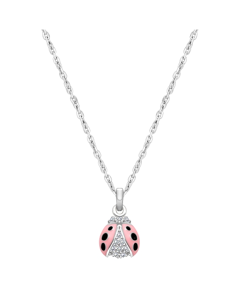 Love Bug, Children&#039;s Pink Ladybug Necklace for Girls - Sterling Silver