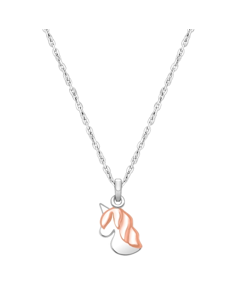 Rosabella™ Unicorn, Children&#039;s 2-Tone Necklace for Girls - Sterling Silver