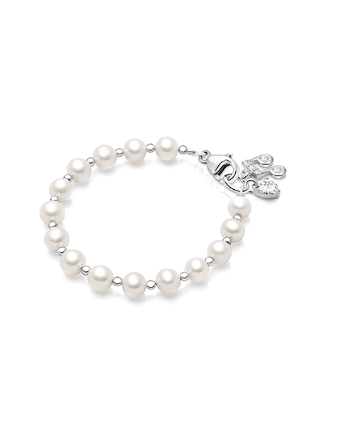 Timeless Pearls, Baby/Children’s Beaded Bracelet for Girls - Sterling Silver