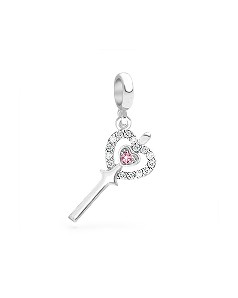 Every princess needs a little magic! Girl&#039;s fairy godmoher wand charm &amp; pendant