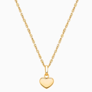 Modern Heart, Teen's Necklace for Girls - 14K Gold