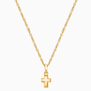 Simple Cross, Teeny Tiny Teen's Necklace for Girls - 14K Gold