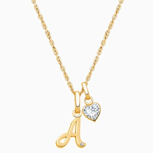 14K Gold Initial with Genuine Diamond "Design Your Own" Personalized Children's Necklace for Girls - 14K Gold