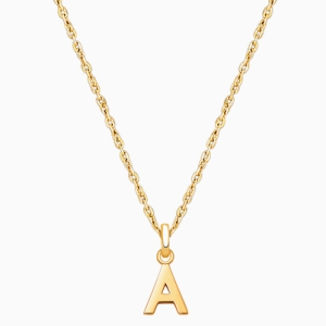 Modern Initial Personalized Teen&#039;s Necklace for Girls - 14K Gold