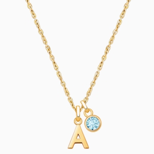 Modern Initial &quot;Design Your Own&quot; Personalized Children&#039;s Necklace for Girls - 14K Gold