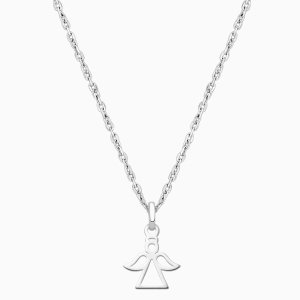 Angel of Heaven, Children&#039;s Necklace for Girls - 14K White Gold