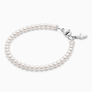 Sterling Silver Pearl Bracelet for Girls Christening/Baptism